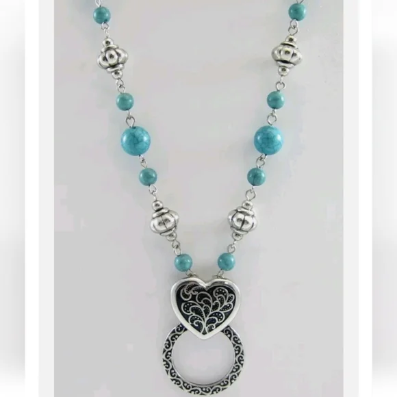 EYEGLASS/ID HOLDER TURQUOISE NECKLACE - Picture 5 of 6